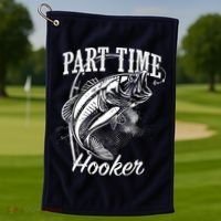 Part Time Hooker Fishing Golf Towel thumb 1