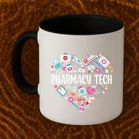 Pharmacy Technician Heart Certified Pharm Tech Pharmacist Coffee Mug thumb 2