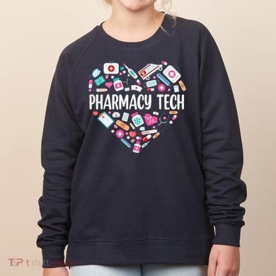 Pharmacy Technician Heart Certified Pharm Tech Pharmacist Women's Sweatshirt
