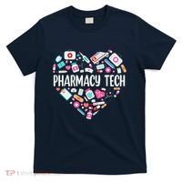 Pharmacy Technician Heart Certified Pharm Tech Pharmacist T-Shirt thumb 0