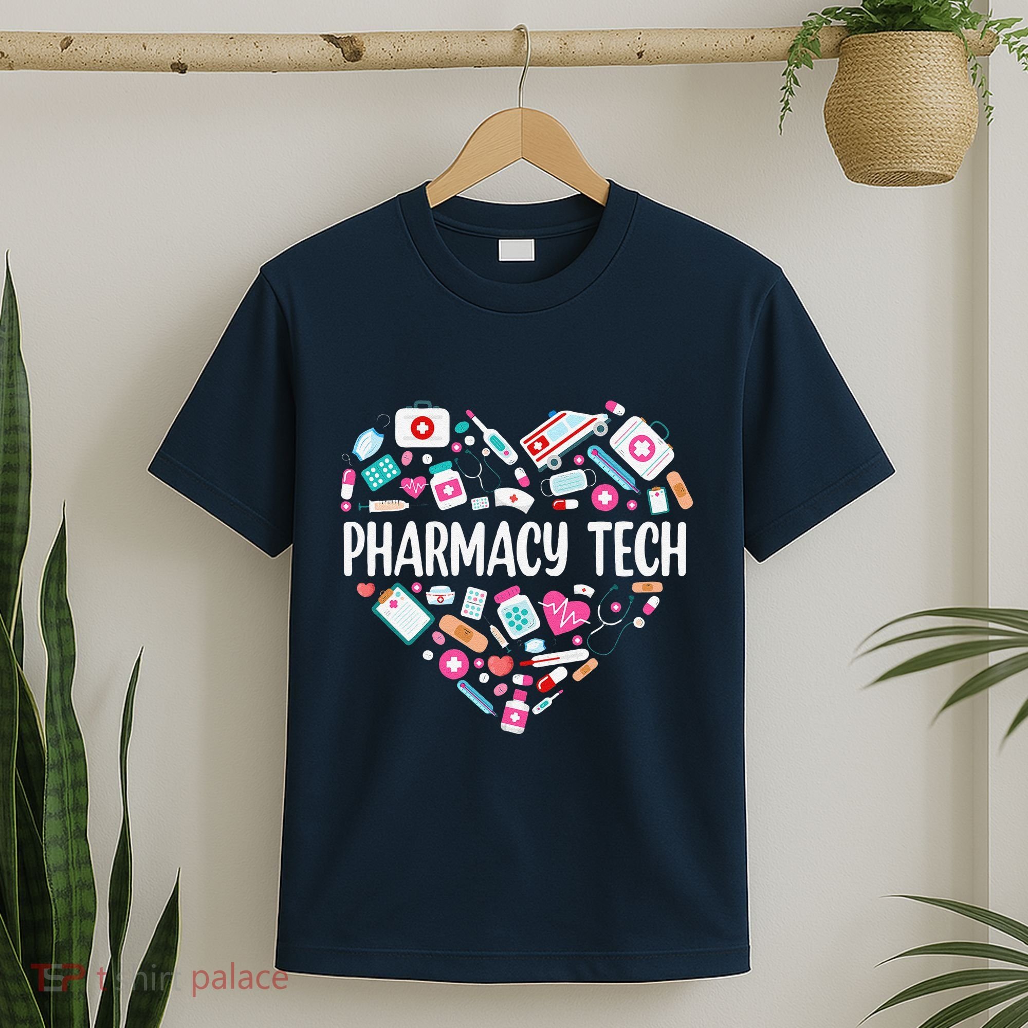 Pharmacy Technician Heart Certified Pharm Tech Pharmacist T-Shirt