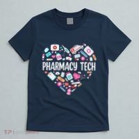 Pharmacy Technician Heart Certified Pharm Tech Pharmacist T-Shirt thumb 5