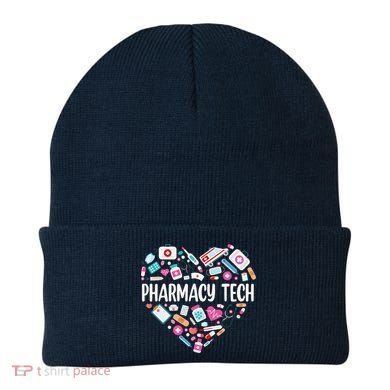Pharmacy Technician Heart Certified Pharm Tech Pharmacist Beanie