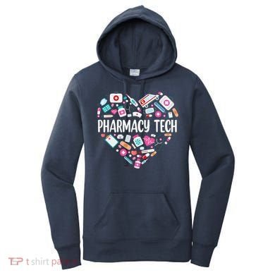 Pharmacy Technician Heart Certified Pharm Tech Pharmacist Women's Hoodie