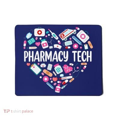 Pharmacy Technician Heart Certified Pharm Tech Pharmacist Mousepad