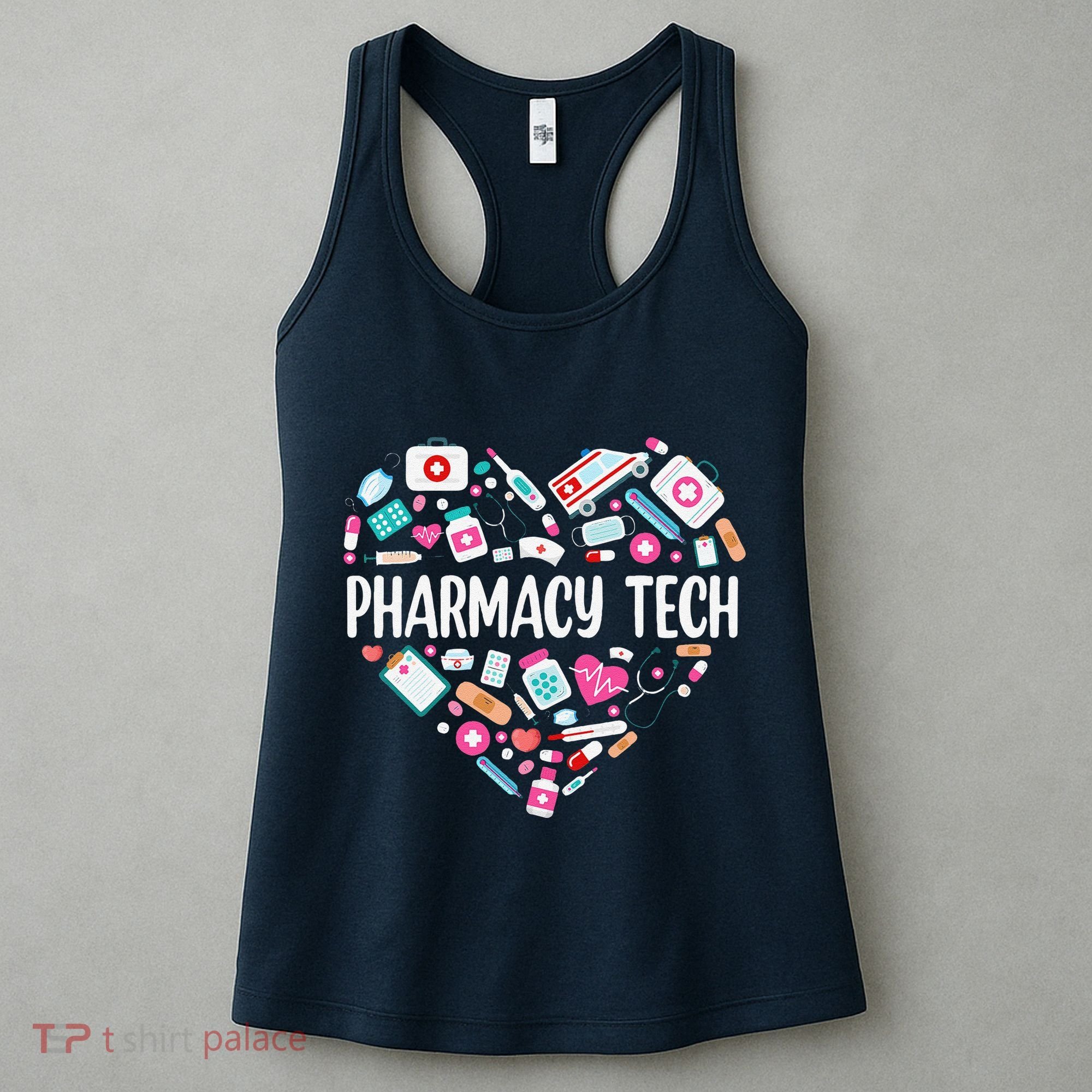 Pharmacy Technician Heart Certified Pharm Tech Pharmacist Women's Tank Top