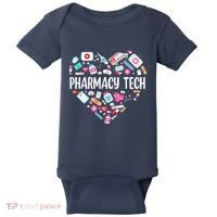 Pharmacy Technician Heart Certified Pharm Tech Pharmacist Baby Bodysuit thumb 0
