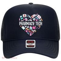 Pharmacy Technician Heart Certified Pharm Tech Pharmacist Hat thumb 0