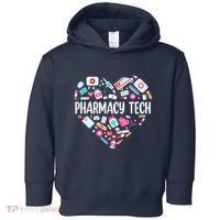 Pharmacy Technician Heart Certified Pharm Tech Pharmacist Toddler Hoodie thumb 0