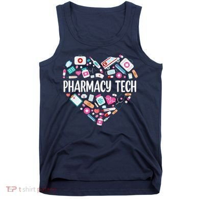 Pharmacy Technician Heart Certified Pharm Tech Pharmacist Tank Top