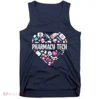 Pharmacy Technician Heart Certified Pharm Tech Pharmacist Tank Top thumb 0