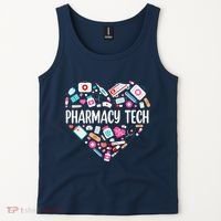 Pharmacy Technician Heart Certified Pharm Tech Pharmacist Tank Top thumb 2