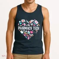Pharmacy Technician Heart Certified Pharm Tech Pharmacist Tank Top thumb 3