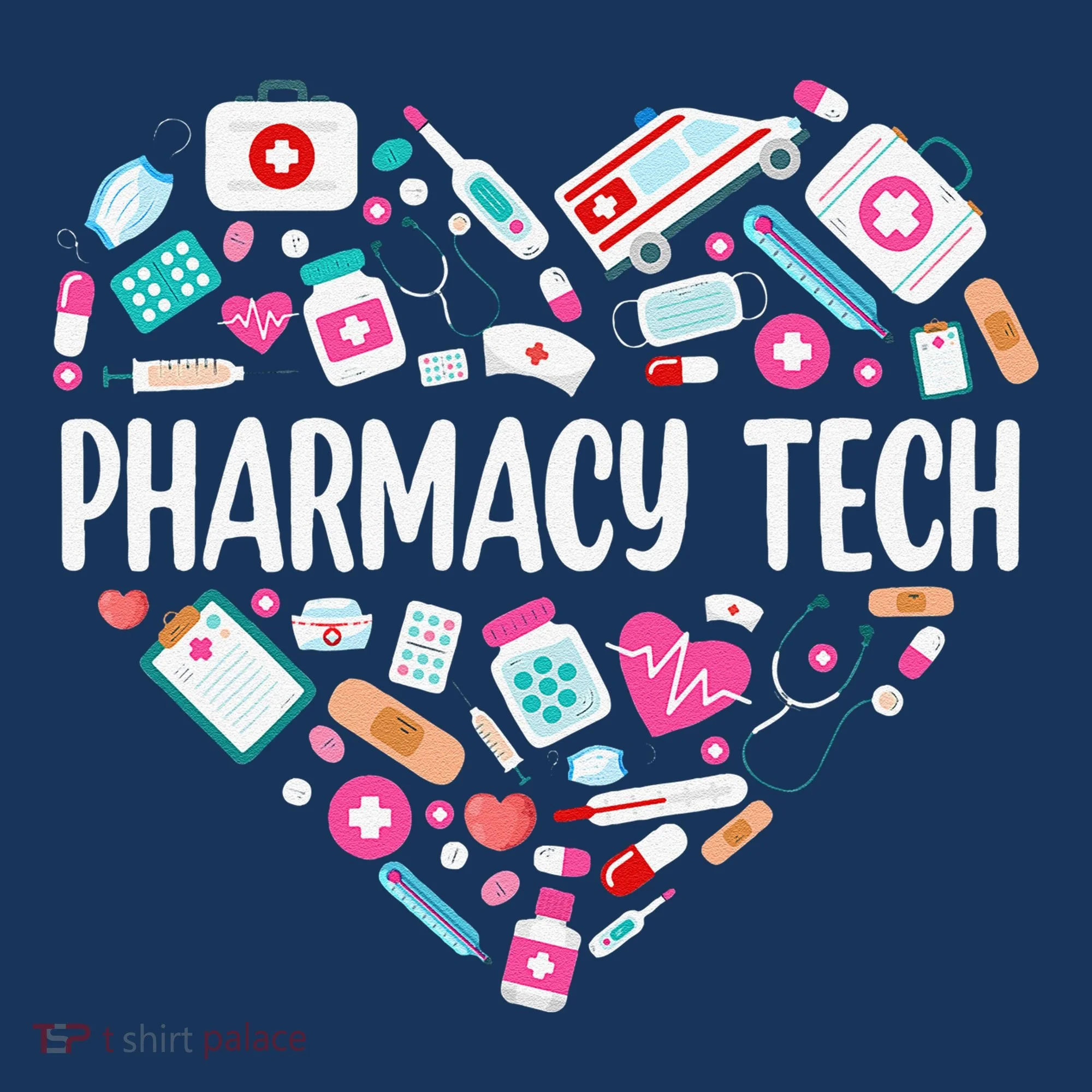 Pharmacy Technician Heart Certified Pharm Tech Pharmacist Tank Top