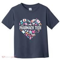 Pharmacy Technician Heart Certified Pharm Tech Pharmacist Toddler T-Shirt thumb 0