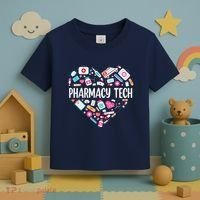 Pharmacy Technician Heart Certified Pharm Tech Pharmacist Toddler T-Shirt thumb 3