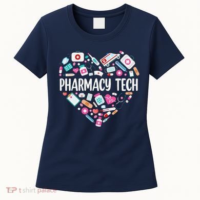 Pharmacy Technician Heart Certified Pharm Tech Pharmacist Women's T-Shirt
