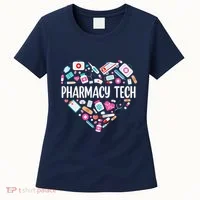 Pharmacy Technician Heart Certified Pharm Tech Pharmacist Women's T-Shirt thumb 0