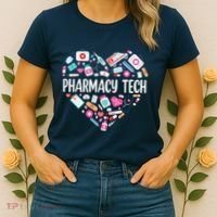 Pharmacy Technician Heart Certified Pharm Tech Pharmacist Women's T-Shirt thumb 2