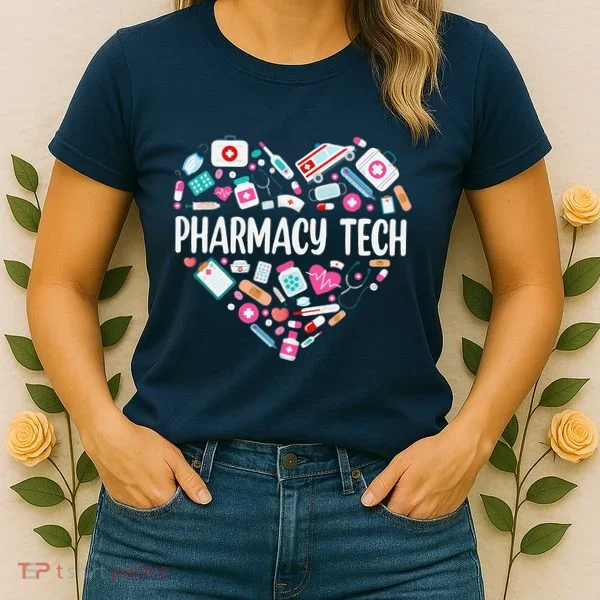Pharmacy Technician Heart Certified Pharm Tech Pharmacist Women's T-Shirt