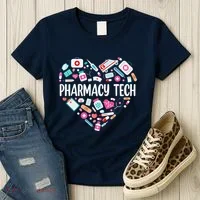 Pharmacy Technician Heart Certified Pharm Tech Pharmacist Women's T-Shirt thumb 3