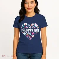 Pharmacy Technician Heart Certified Pharm Tech Pharmacist Women's T-Shirt thumb 4