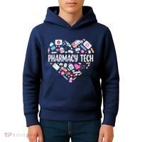 Pharmacy Technician Heart Certified Pharm Tech Pharmacist Kids Hoodie thumb 4