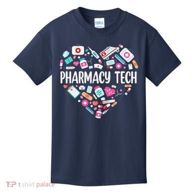 Pharmacy Technician Heart Certified Pharm Tech Pharmacist Kids T-Shirt