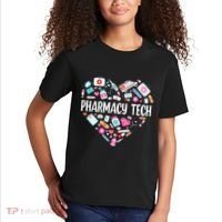 Pharmacy Technician Heart Certified Pharm Tech Pharmacist Kids T-Shirt thumb 2