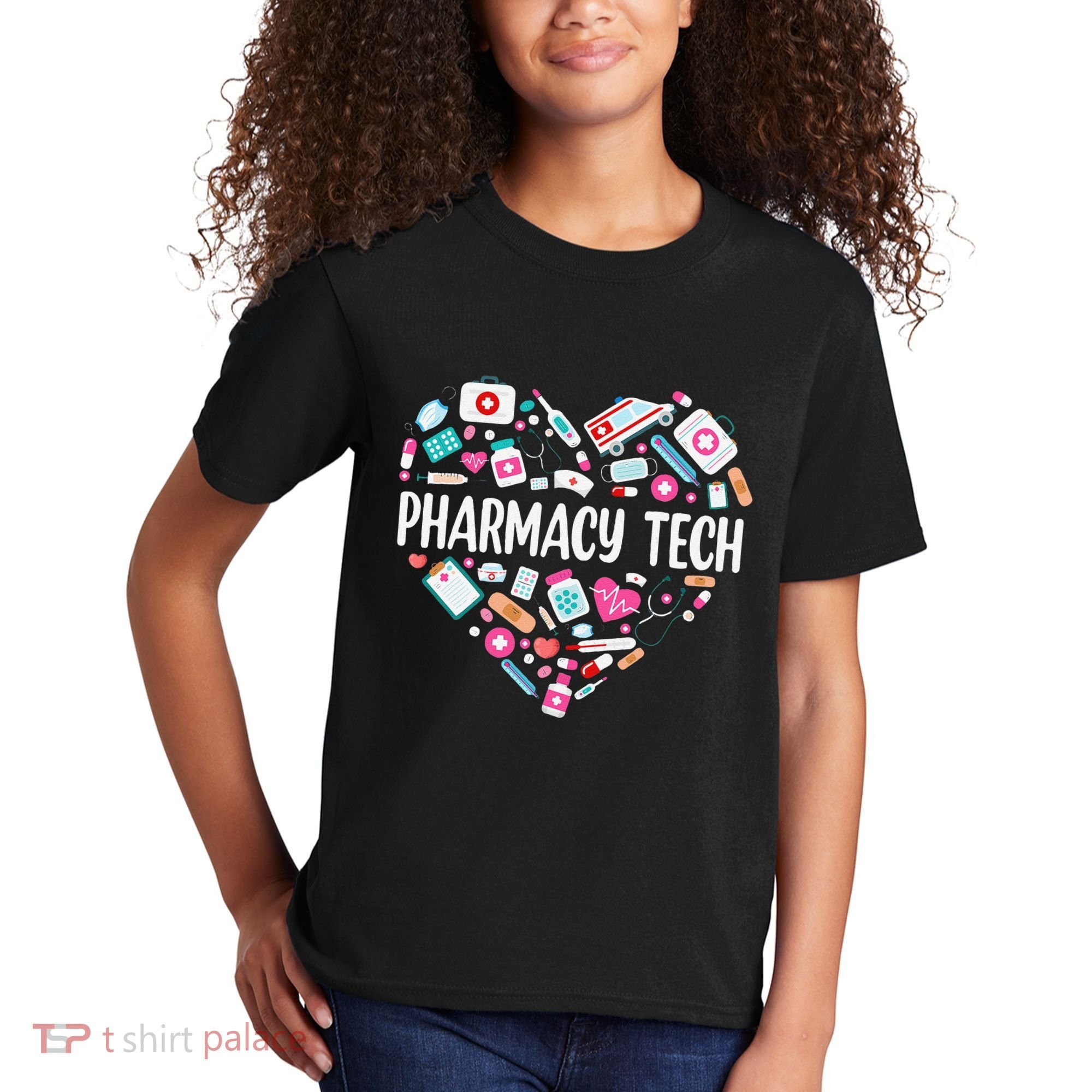 Pharmacy Technician Heart Certified Pharm Tech Pharmacist Kids T-Shirt