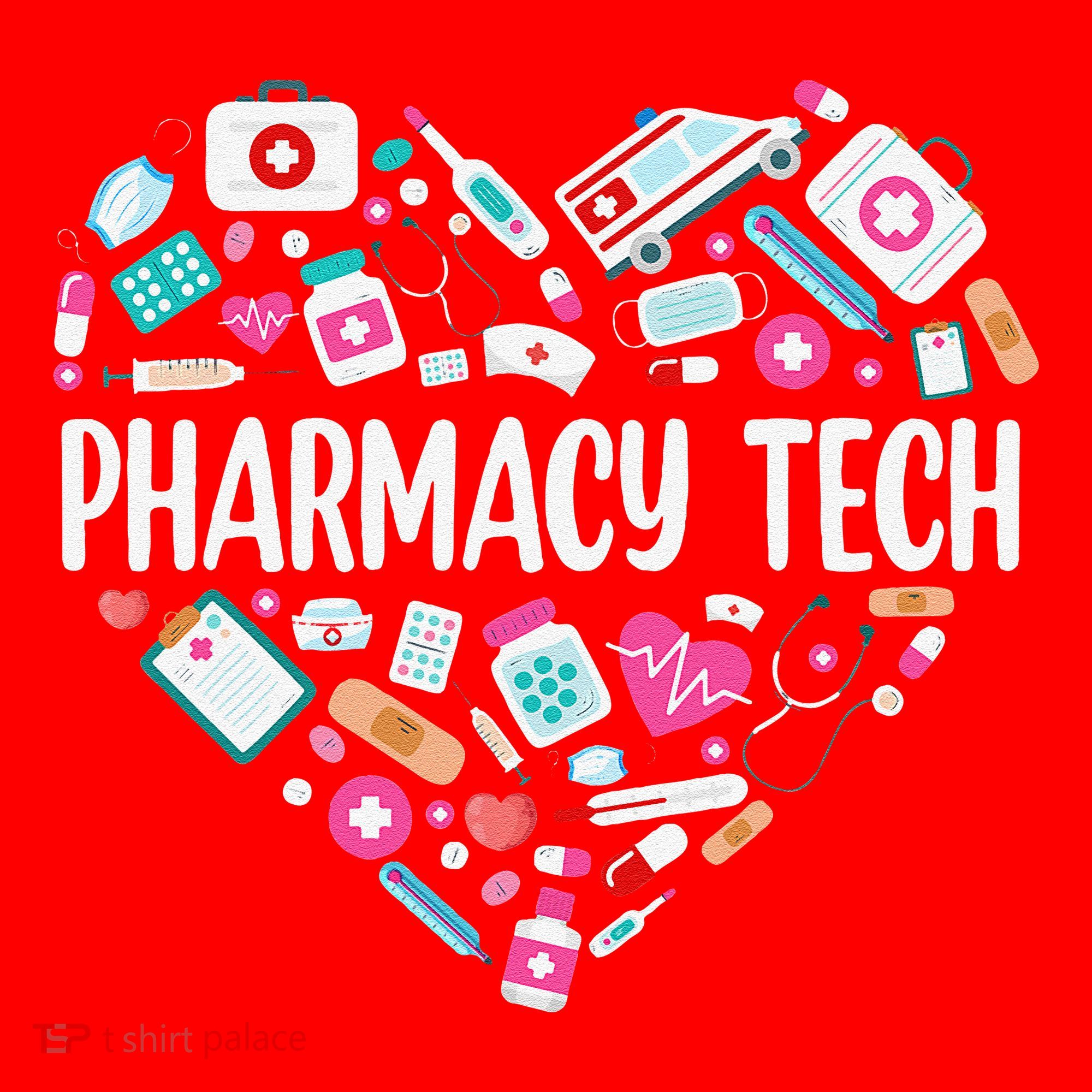 Pharmacy Technician Heart Certified Pharm Tech Pharmacist Santa Hat