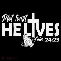 Plot Twist He Lives Luke 2423 Christian God Easter Funny Ornament thumb 1