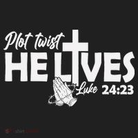Plot Twist He Lives Luke 2423 Christian God Easter Funny Hat thumb 2