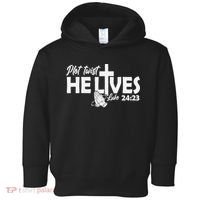 Plot Twist He Lives Luke 2423 Christian God Easter Funny Toddler Hoodie thumb 0