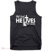 Plot Twist He Lives Luke 2423 Christian God Easter Funny Tank Top thumb 0