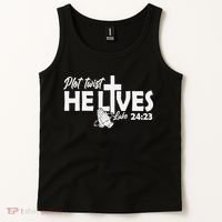Plot Twist He Lives Luke 2423 Christian God Easter Funny Tank Top thumb 2