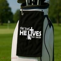 Plot Twist He Lives Luke 2423 Christian God Easter Funny Golf Towel thumb 2