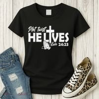 Plot Twist He Lives Luke 2423 Christian God Easter Funny Women's T-Shirt thumb 3