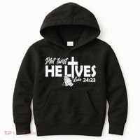 Plot Twist He Lives Luke 2423 Christian God Easter Funny Kids Hoodie thumb 0