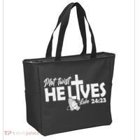 Plot Twist He Lives Luke 2423 Christian God Easter Funny Tote Bag thumb 2