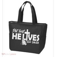 Plot Twist He Lives Luke 2423 Christian God Easter Funny Tote Bag thumb 3