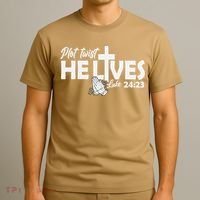 Plot Twist He Lives Luke 2423 Christian God Easter Funny T-Shirt thumb 3