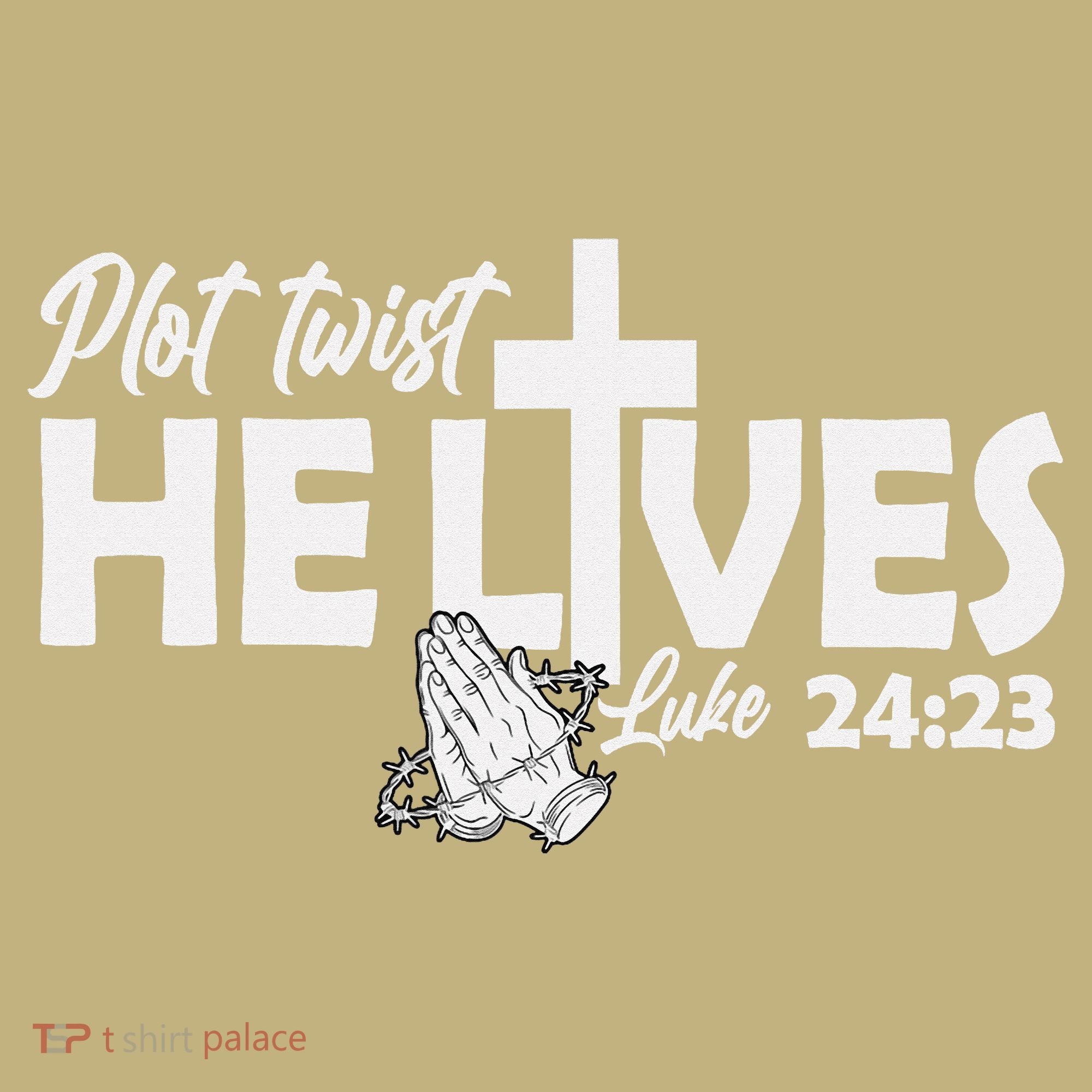 Plot Twist He Lives Luke 2423 Christian God Easter Funny Mousepad