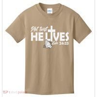 Plot Twist He Lives Luke 2423 Christian God Easter Funny Kids T-Shirt thumb 0