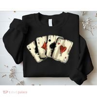 Poker Texas Hold'Em Gambling Casino 4 Aces Poker Sweatshirt thumb 2