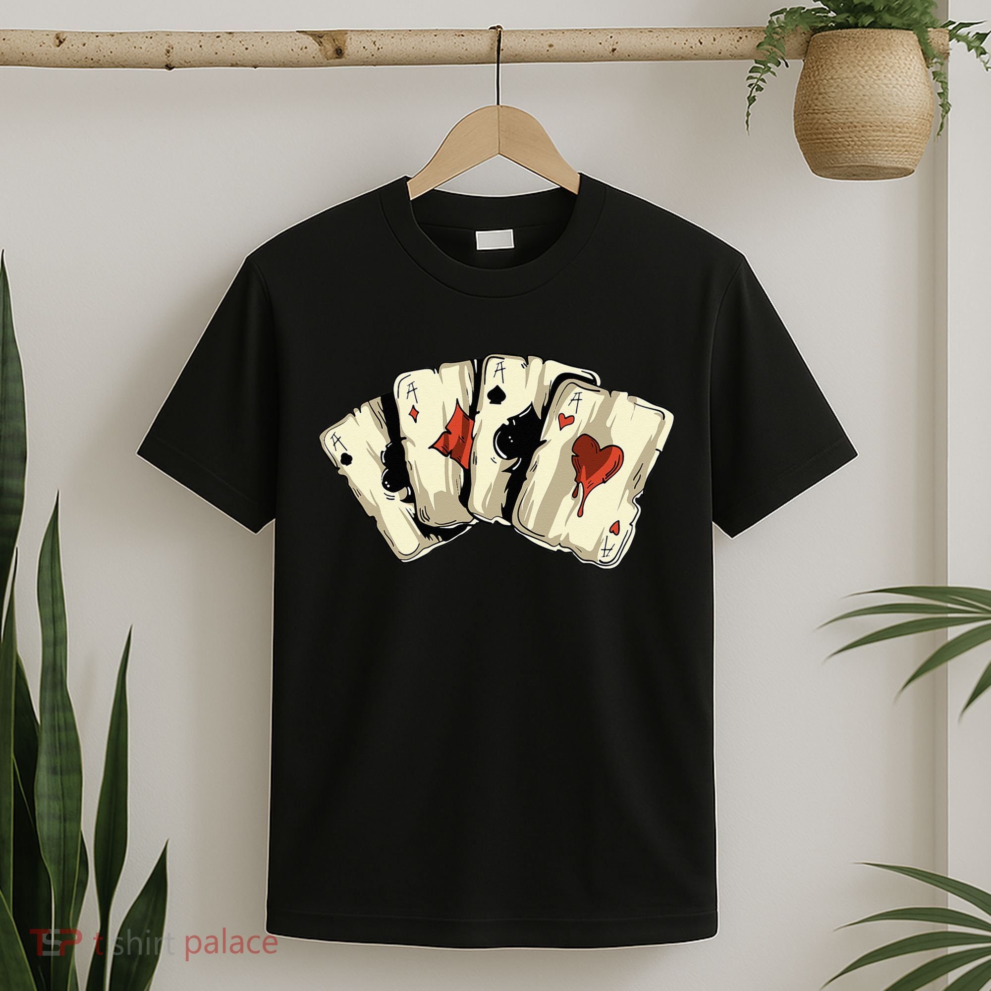 Poker Texas Hold'Em Gambling Casino 4 Aces Poker T-Shirt