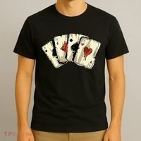 Poker Texas Hold'Em Gambling Casino 4 Aces Poker T-Shirt thumb 3