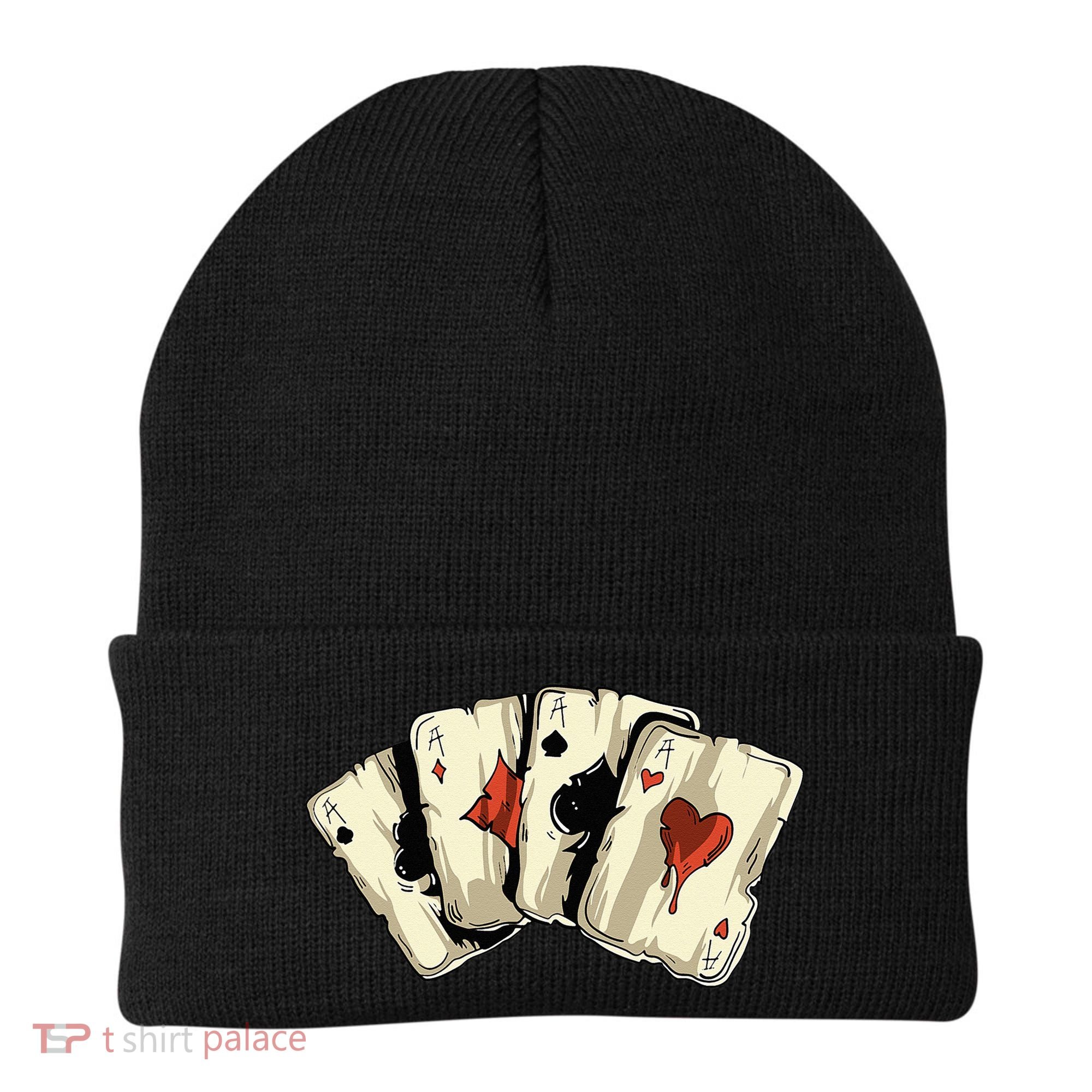 Poker Texas Hold'Em Gambling Casino 4 Aces Poker Beanie