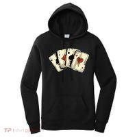 Poker Texas Hold'Em Gambling Casino 4 Aces Poker Women's Hoodie thumb 0