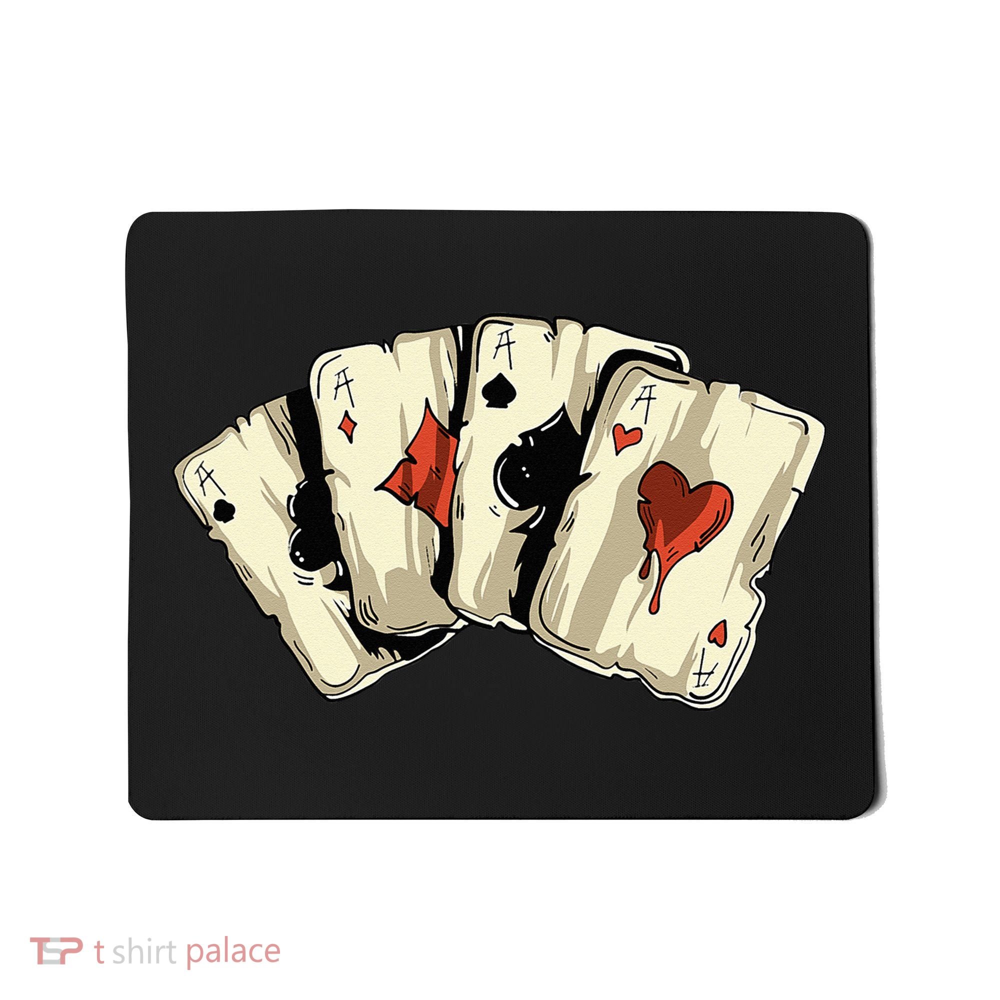 Poker Texas Hold'Em Gambling Casino 4 Aces Poker Mousepad